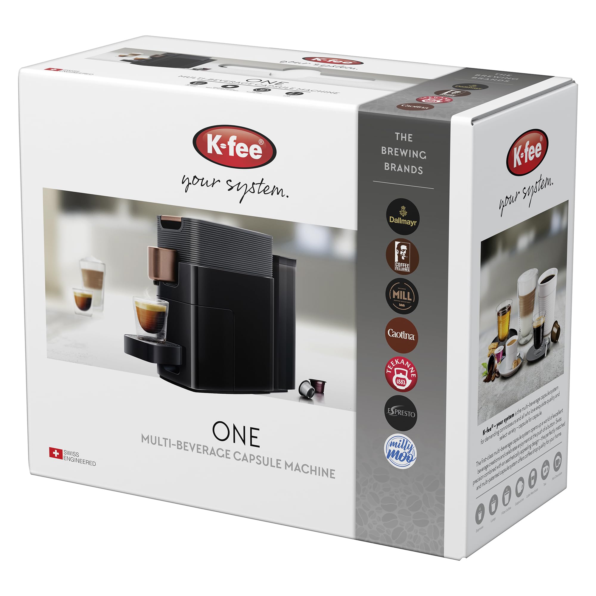 Kapselmaschine – Kompatibel mit Aldi Expressi & Espresto, 19 Bar, Schwarz-Kupfer