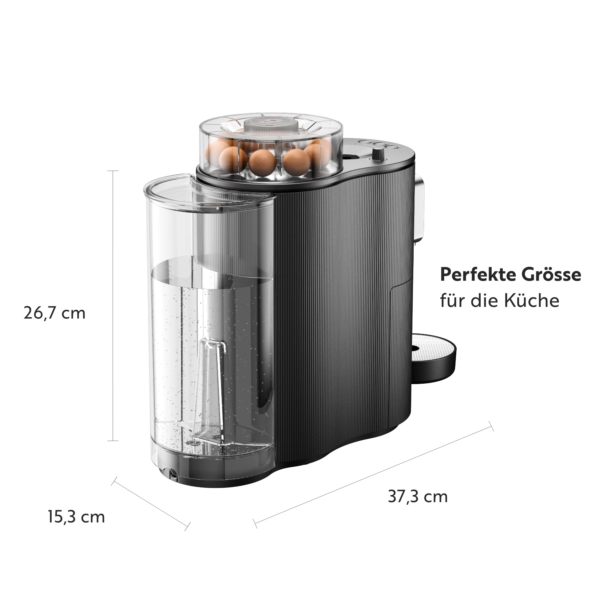 Globe Kaffeemaschine – Innovatives System für Coffee Balls, 19 Bar, Nachhaltig & Leise, Schwarz